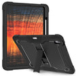 For iPad Air 13 2024 Shockproof Silicone Hybrid PC Tablet Case with Holder(Black) - iPad Air 13 2024 Cases by PMC TechLife | Online Shopping South Africa | PMC TechLife | Buy Now Pay Later Mobicred