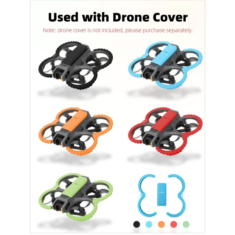For DJI Avata 2 Sunnylife Drone Anti-Collision Protective Cover Propeller Ring Stripes(Black)