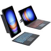 For Xiaomi Pad 6S Pro 12.4 T0N10-AS Detachable Rotating Backlit Touch Bluetooth Keyboard Case(Black)