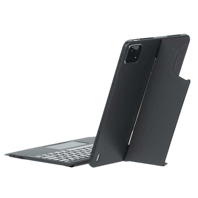 For Xiaomi Pad 6S Pro 12.4 T0N10-AS Detachable Rotating Backlit Touch Bluetooth Keyboard Case(Black)