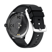 MT55 1.43 inch AMOLED HD Screen Ultra-thin Smart Call Health Watch, Silicone Strap(Black)
