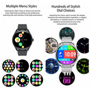 MT55 1.43 inch AMOLED HD Screen Ultra-thin Smart Call Health Watch, Silicone Strap(Black)
