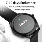 MT55 1.43 inch AMOLED HD Screen Ultra-thin Smart Call Health Watch, Silicone Strap(Silver Grey)