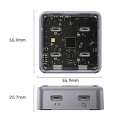 ORICO XHJ4C-G2 4-Port Compact Zinc Alloy USB Type-C 3.0 HUB Expand Converter(Silver)
