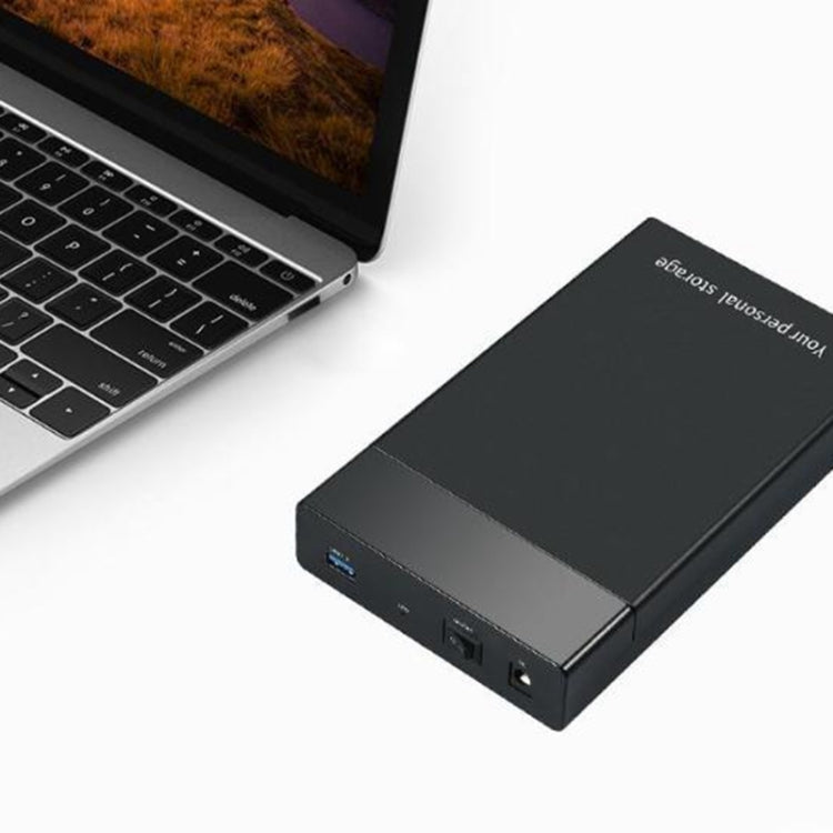 HDD 2.5 / 3.5 inch USB3.0 External Hard Drive Enclosure Case for Laptop Computer(US Plug)