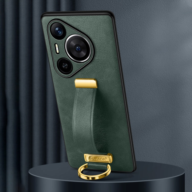 For Huawei Pura 70 Pro / 70 Pro+ SULADA PC Hybrid Leather Texture Skin Feel Shockproof Phone Case(Green)