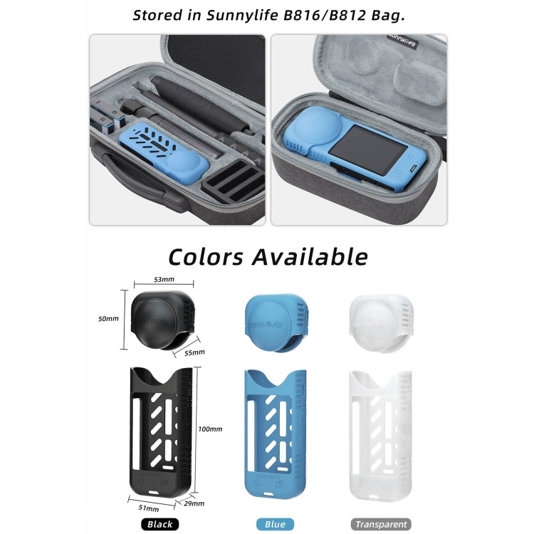 For Insta360 X4 / X5 Sunnylife Silicone Shockproof Case Lens Body Cover Kit(Transparent)