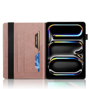 For iPad Pro 11 2024 Tree Life Series Embossed Smart Leather Tablet Case(Rose Gold)