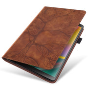 For iPad Pro 11 2024 Tree Life Series Embossed Smart Leather Tablet Case(Brown)