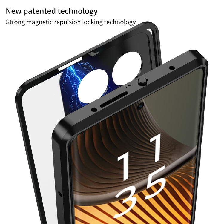 For Motorola Moto X40 Snap Buckle Metal Frame Frosted Phone Case(Silver)
