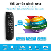 G7V Pro 2.4GHz Fly Air Mouse LED Backlight Wireless Keyboard Remote Control with Gyroscope for Android TV Box / PC, Support Intelligent Voice