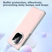 For Huawei Mate X5 SULADA Skin Feel Liquid Leather Shockproof Phone Case(Pink)