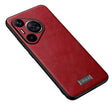 For Huawei Pura 70 SULADA Shockproof TPU Hybrid Handmade Leather Phone Case(Red) - free shipping - PMC Jewellery - Order now!