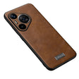 For Huawei Pura 70 SULADA Shockproof TPU Hybrid Handmade Leather Phone Case(Brown) - Huawei Cases by SULADA | Online Shopping South Africa | PMC Jewellery | Buy Now Pay Later Mobicred