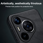 For Huawei Pura 70 SULADA Shockproof TPU Hybrid Handmade Leather Phone Case(Blue)