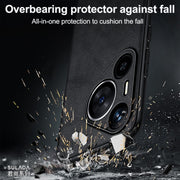 For Huawei Pura 70 SULADA Shockproof TPU Hybrid Handmade Leather Phone Case(Blue)