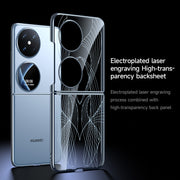 For Huawei Pocket 2 SULADA Electroplated Laser Engraving Texture PC Phone Case(White)