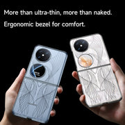 For Huawei Pocket 2 SULADA Electroplated Laser Engraving Texture PC Phone Case(White)