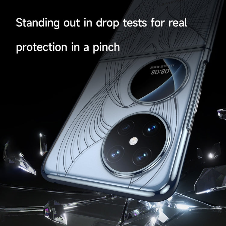 For Huawei Pocket 2 SULADA Electroplated Laser Engraving Texture PC Phone Case(White)