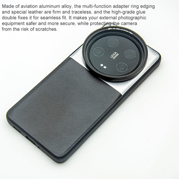 For Xiaomi 14 Ultra JSR Phone Case with Filter Adapter Ring & Storage Box(Black Silver)