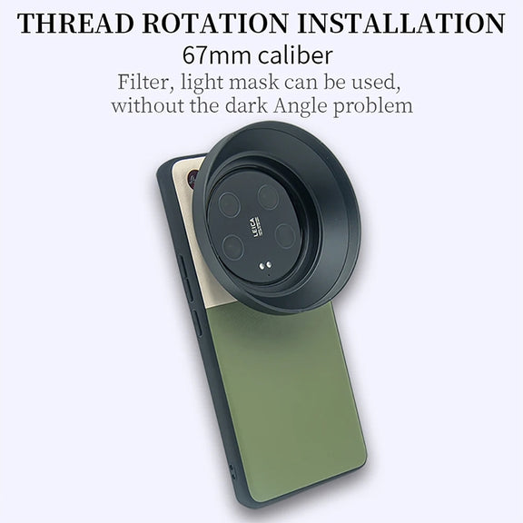 For Xiaomi 14 Ultra JSR Phone Case with Filter Adapter Ring & Storage Box(Black Silver)