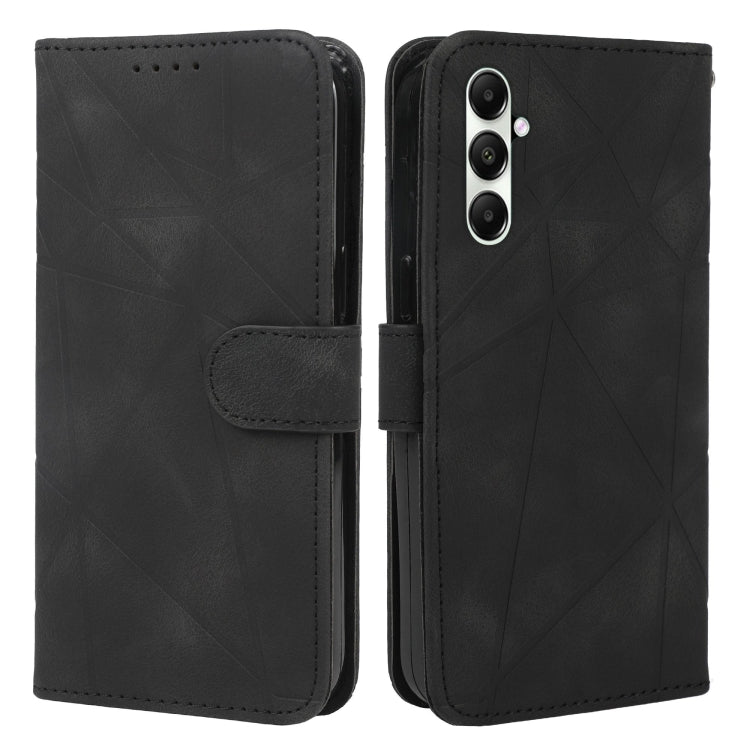 For Samsung Galaxy S24+ / S25+ 5G Skin Feel Geometric Lines Leather Phone Case(Black)