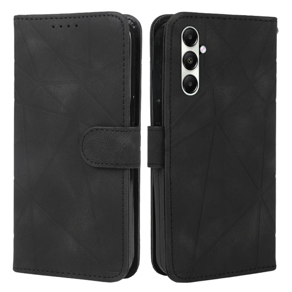 For Samsung Galaxy S24+ / S25+ 5G Skin Feel Geometric Lines Leather Phone Case(Black)
