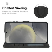 For Samsung Galaxy S24+ / S25+ 5G Skin Feel Geometric Lines Leather Phone Case(Black)
