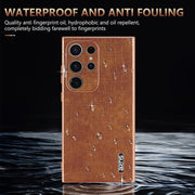 For Samsung Galaxy S24 Ultra 5G AZNS Electroplated Frame Crocodile Texture Full Coverage Phone Case(Black)