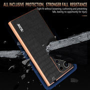 For Samsung Galaxy S24 Ultra 5G AZNS Electroplated Frame Crocodile Texture Full Coverage Phone Case(White)