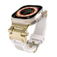 For Apple Watch Series 8 45mm Stainless Steel Connector TPU Watch Band(Gold Starlight) - free shipping - PMC TechLife - Order now!