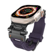 For Apple Watch SE 44mm Stainless Steel Connector TPU Watch Band(Black Purple) - free shipping - PMC TechLife - Order now!