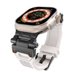 For Apple Watch SE 44mm Stainless Steel Connector TPU Watch Band(Black Starlight) - free shipping - PMC TechLife - Order now!