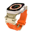 For Apple Watch Series 2 42mm Stainless Steel Connector TPU Watch Band(Gold Orange) - free shipping - PMC TechLife - Order now!