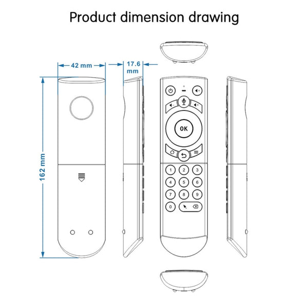 G21 2.4GHz Fly Air Mouse LED Backlight Wireless Keyboard Remote Control with Gyroscope for Android TV Box / PC, Support Intelligent Voice (Orange)