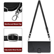 For Blackview A52 Cat Rat Embossed Pattern RFID Leather Phone Case with Lanyard(Black)