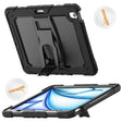For iPad Air 13 2025 / 2024 Silicone Hydric PC Tablet Case with Shoulder Strap & Holder(Black) - iPad Air 13 2025 / 2024 Cases by PMC TechLife | Online Shopping South Africa | PMC TechLife | Buy Now Pay Later Mobicred