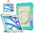 For iPad Air 11 2024 Handle Silicone Hydric PC Tablet Case with Shoulder Strap(Rainbow Blue) - iPad Air 11 2024 Cases by PMC TechLife | Online Shopping South Africa | PMC TechLife | Buy Now Pay Later Mobicred