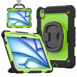 For iPad Air 11 2024 Handle Silicone Hydric PC Tablet Case with Shoulder Strap(Yellow Grenn PC) - iPad Air 11 2024 Cases by PMC TechLife | Online Shopping South Africa | PMC TechLife | Buy Now Pay Later Mobicred