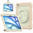 For iPad Air 11 2024 Handle Silicone Hydric PC Tablet Case with Shoulder Strap(Rose Gold) - iPad Air 11 2024 Cases by PMC TechLife | Online Shopping South Africa | PMC TechLife | Buy Now Pay Later Mobicred