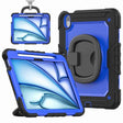 For iPad Air 11 2024 Handle Silicone Hydric PC Tablet Case with Shoulder Strap(Dark Blue PC) - iPad Air 11 2024 Cases by PMC TechLife | Online Shopping South Africa | PMC TechLife | Buy Now Pay Later Mobicred