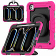 For iPad Pro 11 2024 Handle Silicone Hydric PC Tablet Case with Shoulder Strap(Rose Red) - iPad Pro 11 2024 Cases by PMC TechLife | Online Shopping South Africa | PMC TechLife | Buy Now Pay Later Mobicred