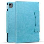For iPad Air 13 2024 Cat Buckle Leather Smart Tablet Case(Sky Blue)