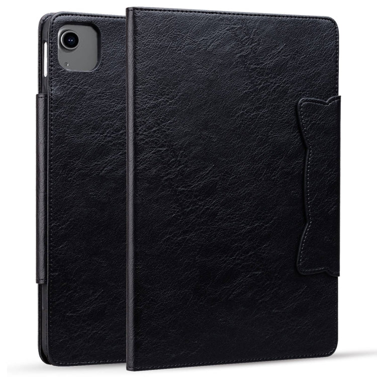 For iPad Air 13 2025 / 2024 Cat Buckle Leather Smart Tablet Case(Black)