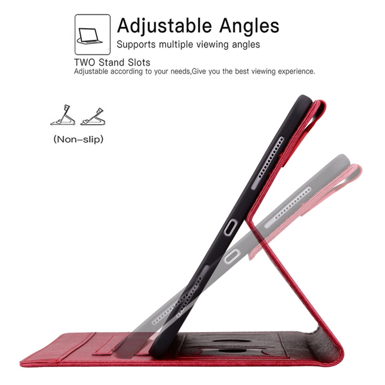 For iPad Air 13 2025 / 2024 Cat Buckle Leather Smart Tablet Case(Red)
