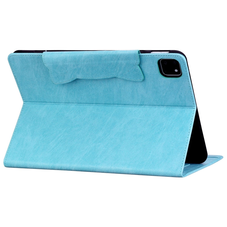 For iPad Pro 11 2024 Cat Buckle Leather Smart Tablet Case(Sky Blue)