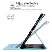 For iPad Pro 11 2024 Cat Buckle Leather Smart Tablet Case(Sky Blue)