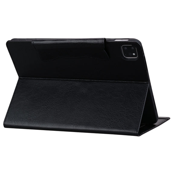 For iPad Pro 11 2024 Cat Buckle Leather Smart Tablet Case(Black)