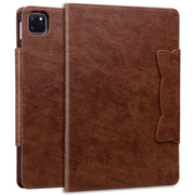 For iPad Pro 11 2024 Cat Buckle Leather Smart Tablet Case(Brown)
