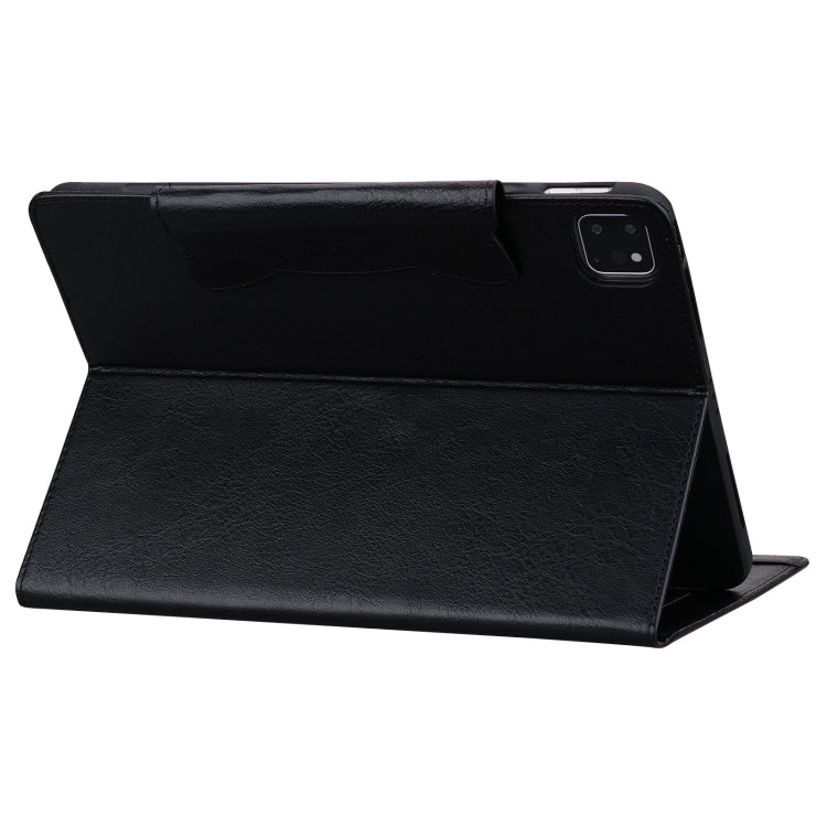 For iPad Pro 13 2024 Cat Buckle Leather Smart Tablet Case(Black)